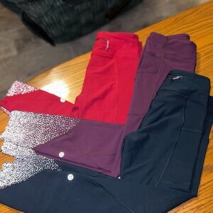 lululemon athletica Women's Leggings - Red, Purple, Black